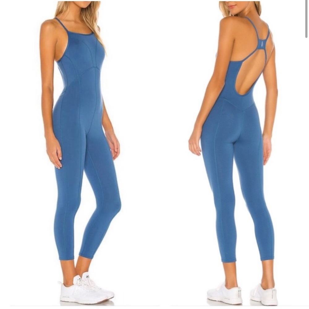 Free people Movement Side To SidePerformance Jumpsuit inBluemoon